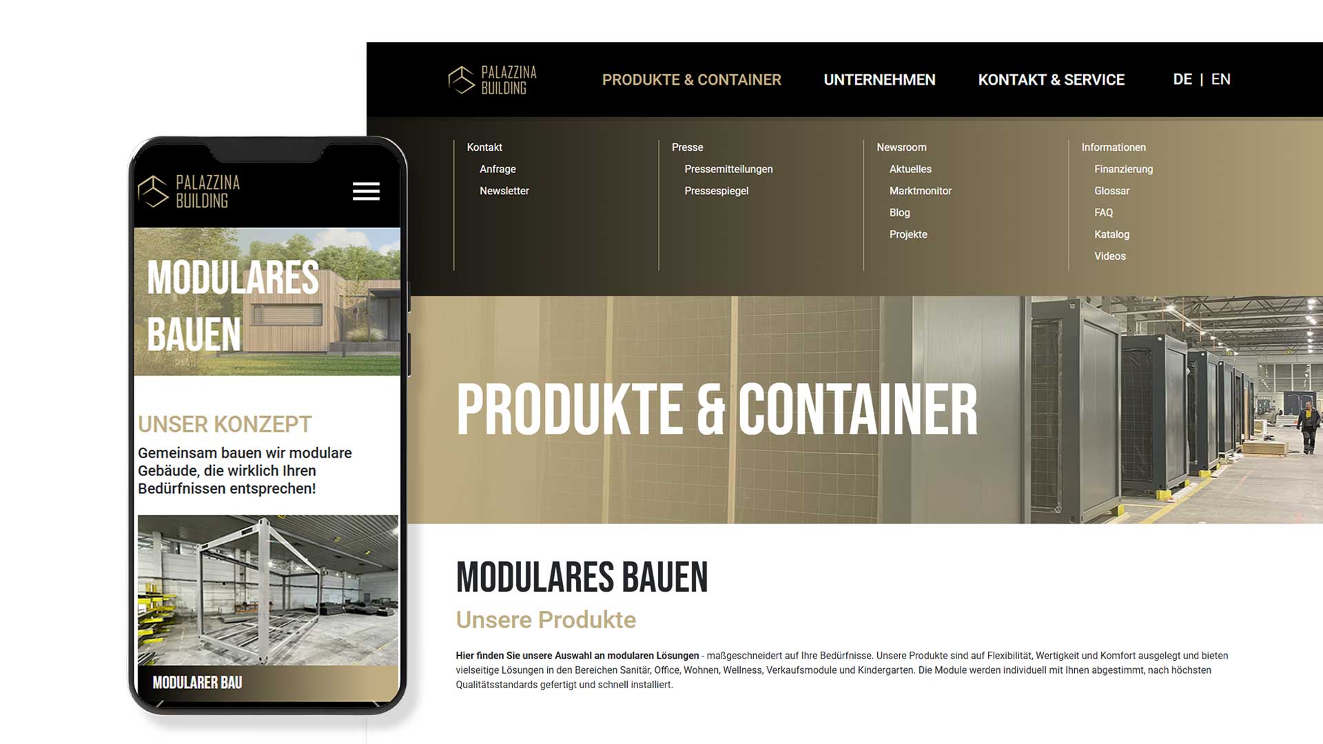 Palazzina Building Webdesign